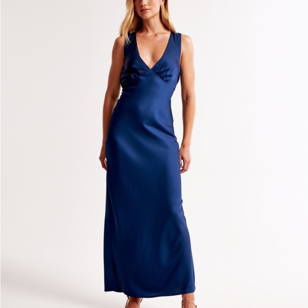 Plunge Cowl Back Maxi Dress NWOT